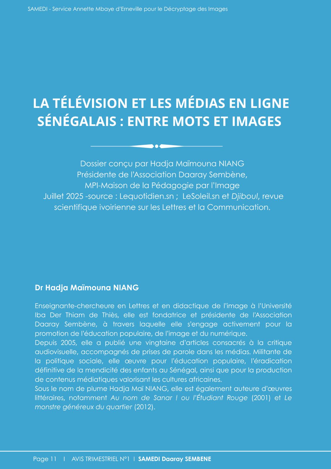 Magazine SAMEDI page 11