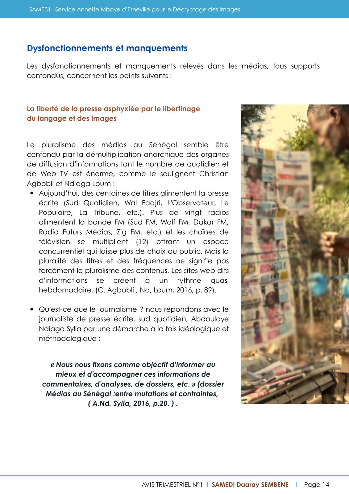 Magazine SAMEDI page 14
