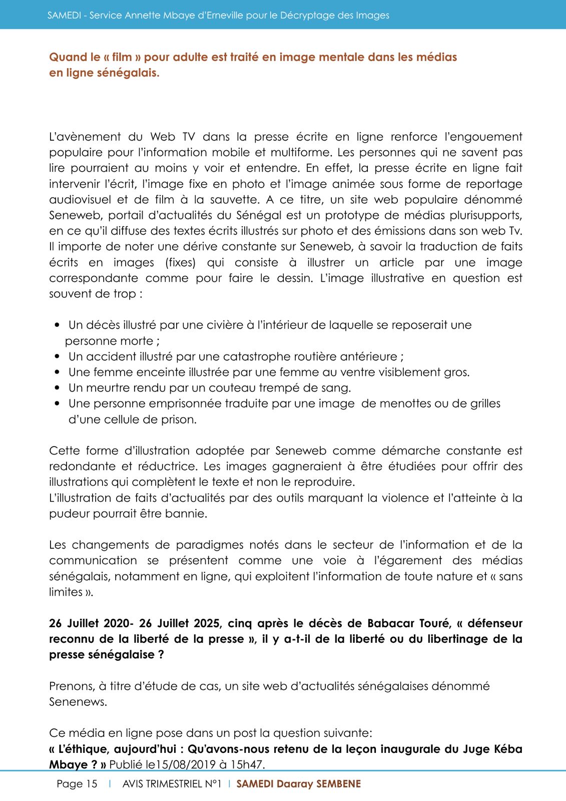 Magazine SAMEDI page 15