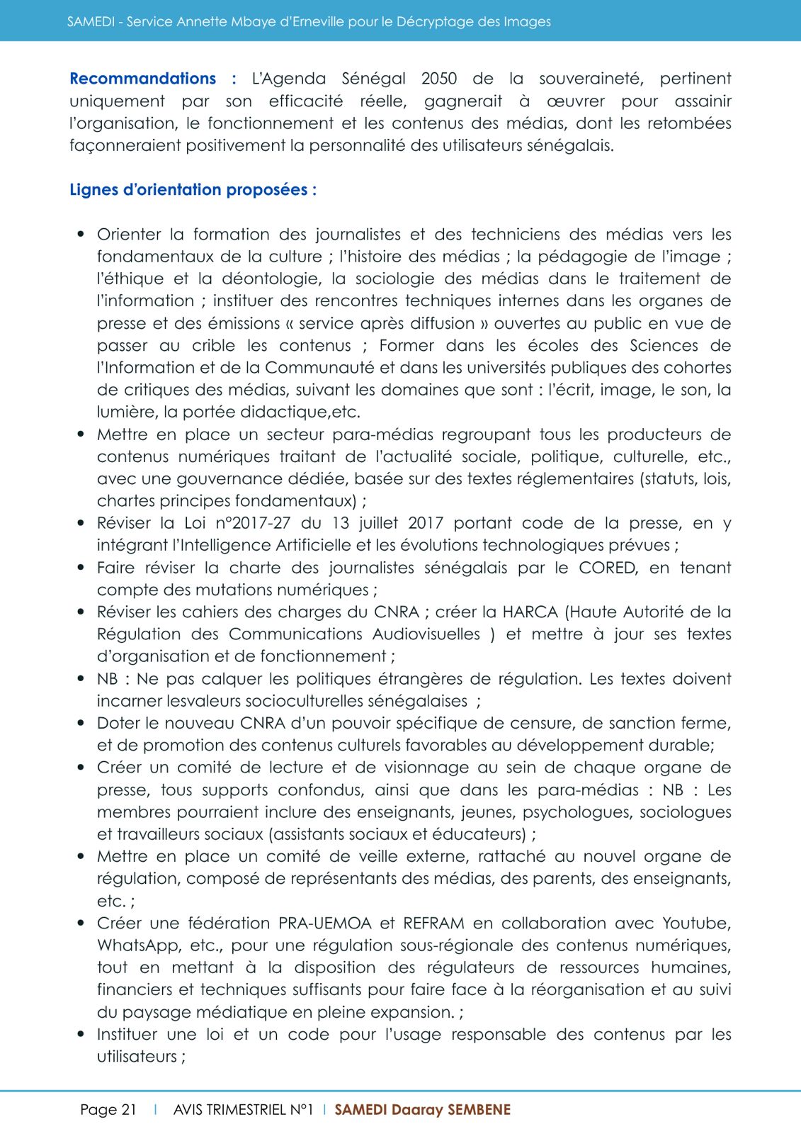Magazine SAMEDI page 21