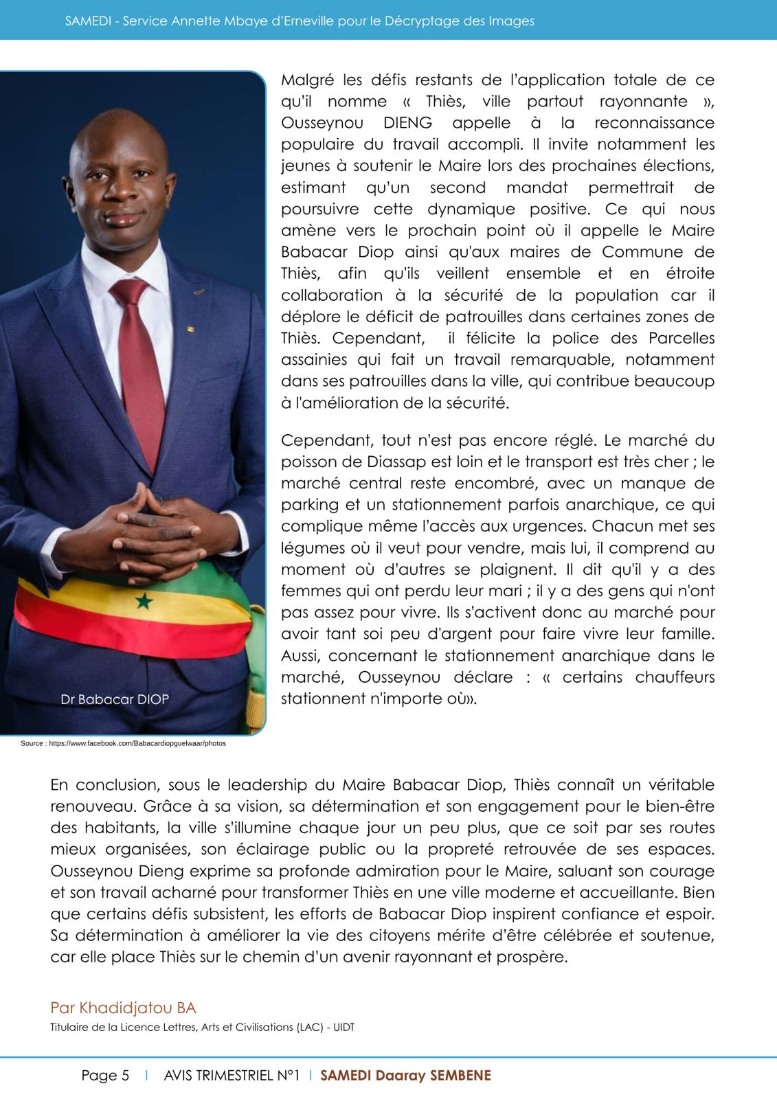 Magazine SAMEDI page 5