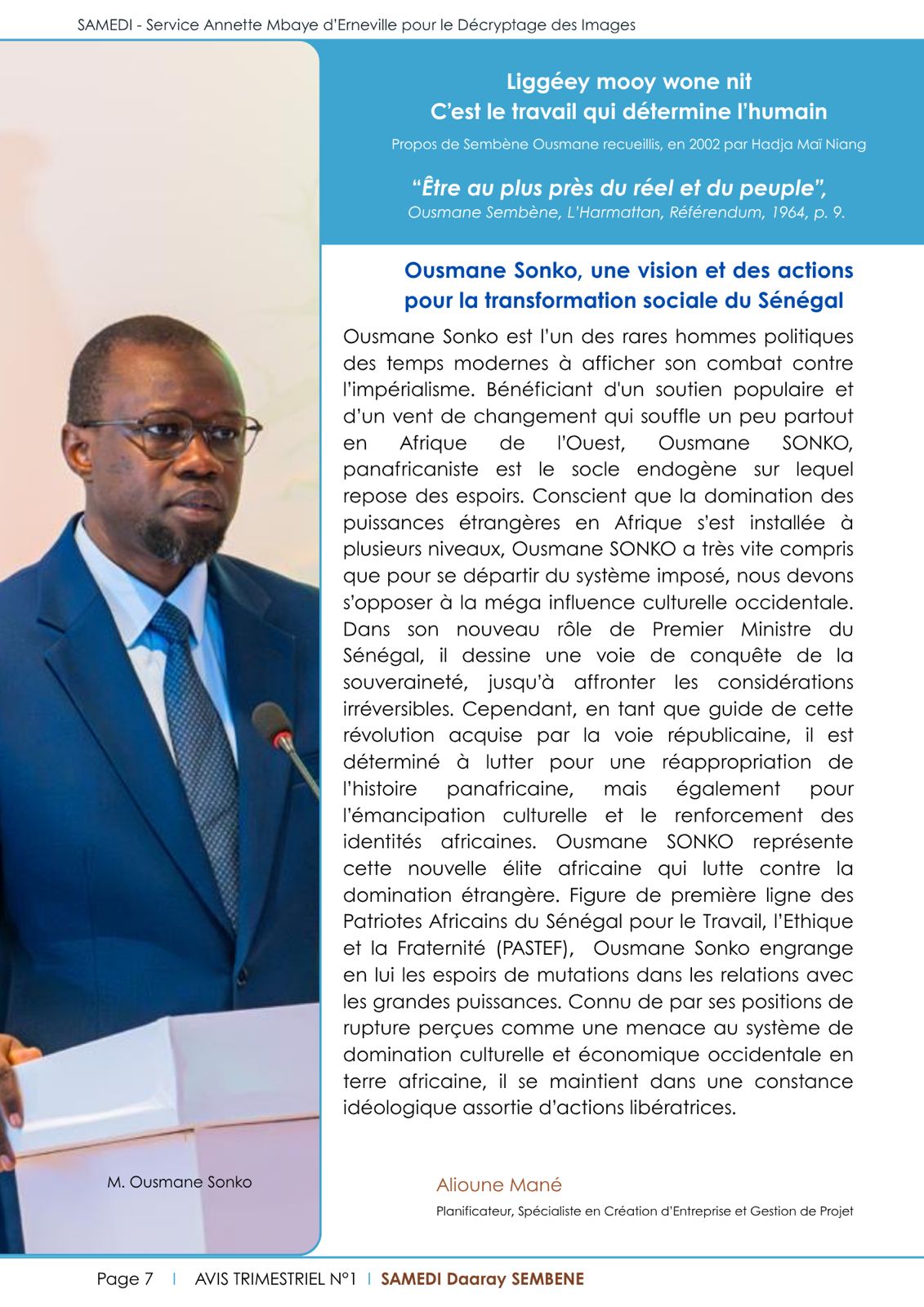 Magazine SAMEDI page 7
